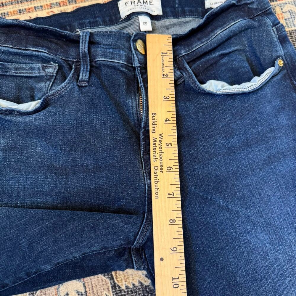 Frame Denim Le Skinny De Jeanne Dark Wash Blue Denim Jeans Women’s Size 28 - Picture 6 of 11